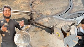 Watch a Iron Tawa Take Shape for Roti Making CastIron TawaMaking IronTawa DIYGriddle DIY [upl. by Gnehs26]