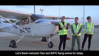 พาชมเครื่องบินใหม่ป้ายแดงกับ Cessna172S NAV iii  โรงเรียนการบิน BATC [upl. by Akinej279]