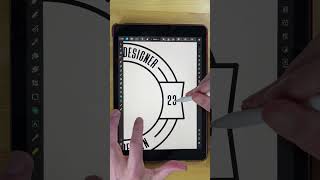 Designing a logo with Affinity Designer iPad app affinitydesigner [upl. by Bencion]