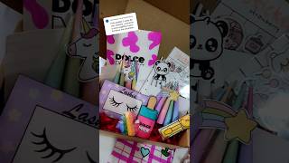 Packing Fake Order UNICORN PAPER NAILS papernails packingorder stationery unicornnails [upl. by Naimerej]