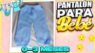 👖👶Cómo tejer un pantalón para bebé en dos agujas👶👶 Pantalón para bebé 03 meses paso a paso🍼🍼 [upl. by Ullman]