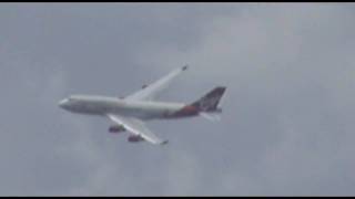 Virgin Atlantic 747 amp The Red Arrows Biggin Hill 29th June 2009 [upl. by Nnylakcaj]