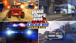 GTA ONLINE CLUCKING BELL FARM RAID DLC COUNTDOWN POLICE INTERCEPTOR amp NEW HEIST BUY amp SELL [upl. by Nnaael]