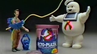 The Real Ghostbusters figures amp Ecto Plazm commercial 1987 [upl. by Ninazan39]