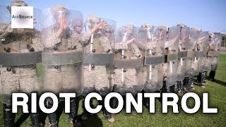 Marines Conduct Riot Control Formations Exercise [upl. by Ahtibbat]