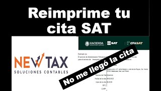 Reimprime o cancela tu cita SAT  Fácil y Rápido  no me llegó la cita [upl. by Elletnwahs]