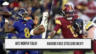 Steelers WIN vs Commanders 2827  AFC North Talk  PurpleReignPodcast 277 [upl. by Aikat]