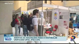 Inscrições abertas para o Vestibular Unificado da UFSC IFSC e IFC [upl. by Dihsar]