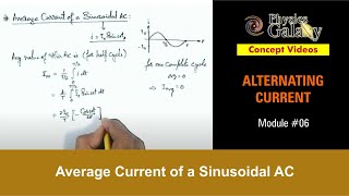 Class 12 Physics  Alternating Current  6 Average Current of a Sinusoidal AC  For JEE amp NEET [upl. by Yniar119]