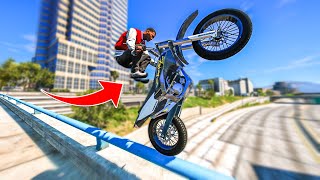 ULTIMATE REAL LIFE BIKE STUNTS In GTA 5 [upl. by Griswold76]