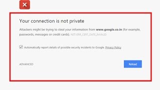 Fix Your connection is not privateAttackers might be trying to steal your information [upl. by Ahpla]