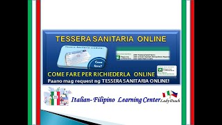 TESSERA SANITARIA ONLINE REQUEST TESSERA SANITARIA COME FARE PER RICHIEDERLA ONLINE [upl. by Ydualc]