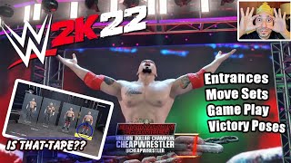 WWE 2k22  CreateAWrestler Customization Move Set Entrance Victory Poses [upl. by Abagael]