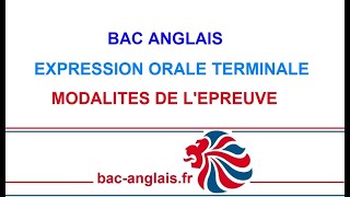 BAC ANGLAIS TERMINALE  EPREUVE D EXPRESSION ORALE [upl. by Atinej480]