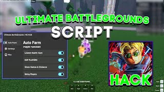 Ultimate Battlegrounds Script  GUI  Auto Farm ESP Bring Players Silent Aim [upl. by Hsiwhem539]