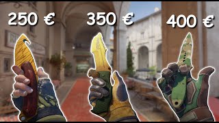 CS2  Best BUDGET knife and glove combos UNDER 400  MAY 2024 [upl. by Subocaj]