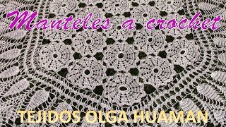 MANTELES TEJIDOS A CROCHET POR TEJIDOS OLGA HUAMAN [upl. by Shipley644]