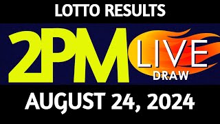 Lotto Result Today 200 pm draw August 24 2024 Saturday PCSO LIVE [upl. by Yeclek]