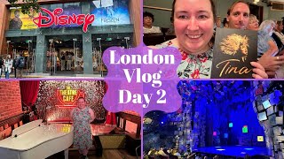 London Vlog Day 2  Disney Store Theatre Cafe Tina Musical Theatre Cafe Diner amp Matilda [upl. by Aynatahs]