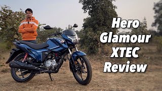 New Hero Glamour XTEC Review  Crazy Features 🔥 [upl. by Isewk]