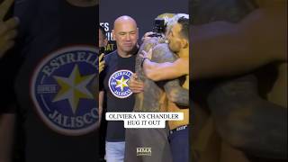 Charles Olivier’s and Michael Chandler hug it out before UFC309 [upl. by Belldas]