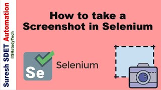 How to Take Screenshot using Selenium WebDriver  Capture Screen with Selenium  SDET [upl. by Meekar769]