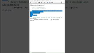 How to Handle Errors in VBA Using On Error Shorts [upl. by Cline]