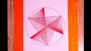 Learn To Draw Geometric Equilateral Triangle Crossed In Straight Lines Pattern [upl. by Nimrak98]