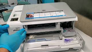 Taking Apart HP Photosmart C4280 Printer for Parts  Cleaning  Repair C3150 C3180 C4250 [upl. by Shafer]