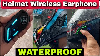 Best Waterproof Helmet Earphone  EDYELL Helmet Wireless Earphone C5 Installation amp Review [upl. by Canotas]