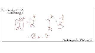 GCSE 91 Maths Higher Tier only Fractional and Negative Indices Challenge Question OCR AQA EDEXCEL [upl. by Hoem]