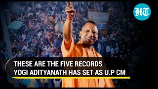 Yogi scripts history in UP Becomes first BJP CM to win second term in office  Watch [upl. by Ahsenav]