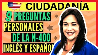 TODOS LOS SOLICITANTES deben saber responder estas 9 PREGUNTAS PERSONALES entrevista de ciudadanía [upl. by Wood]