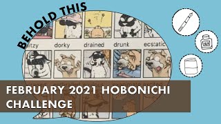 February 2021 Hobonichi Challenge [upl. by Eerol]