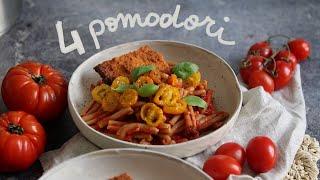 Pasta ai 4 pomodori  Ricetta facile e gustosa [upl. by Anileme]