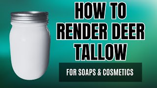 How To Render Tallow  Deer Tallow  Rendering Tallow for Soap and Tallow Balm [upl. by Anal989]