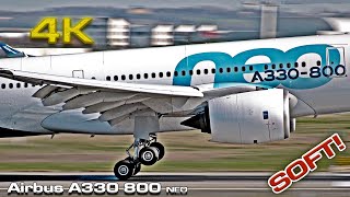 Airbus A330 800 NEO Proto FWTTO ultra soft landing 4k 50p [upl. by Chaudoin]