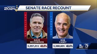 Casey vs McCormick Pennsylvanias US Senate recount Pa governor weighs in [upl. by Anoed]