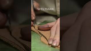 Leather Sole Cutting and Skiving For Goodyear Welt leathershoes handmade craftsmanship asmr [upl. by Einnob]