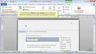 Curso de Microsoft Word 2010 83 Numerar páginas [upl. by Neih]
