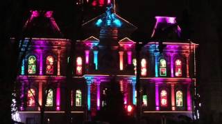 Cambridge Ohio Courthouse Christmas Light Show 2015 [upl. by Anuat407]