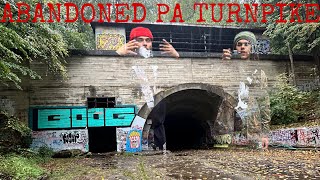 ABANDONED PA TURNPIKE TOUR  BACKROOM FINDING [upl. by Yurik359]