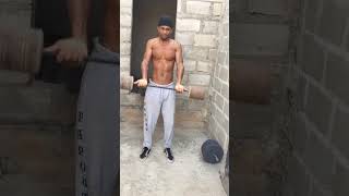 Bicep  Shoulder Barbell extension Compound Exercise fitness bicepcurl shoulderexercise [upl. by Aiseneg988]