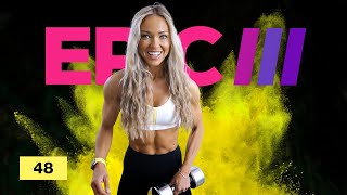 GIANT Sets Upper Body Workout with Dumbbells  CORE  EPIC III Day 48 [upl. by Nannette]