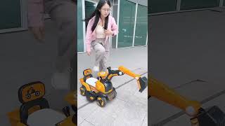 Childrens electric car childrens excavator engineering vehicle toys childrens electric exc [upl. by Gnaw]