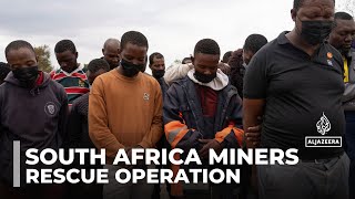 South Africa miners Minister says rescue operation will now begin [upl. by Kellen]