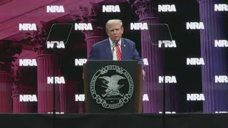 Former President Donald Trump speaks at NRAs convention urging gun owners to vote [upl. by Aimee]