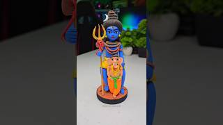 Ganpati ji making with clay 🌸 shiv ji and Ganesh ji 🙏🏻 Har Har Mahadev shorts short [upl. by Vey]