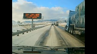 Dash Cam Crossing Snowy amp IcePacked Bozeman Pass  Westbound  Snow  Ice Event of 11242024 [upl. by Arty]