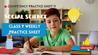 9th Class Social Science weekly practice sheet 11 Competency Based PSEB knowledgejunction [upl. by Nitsirhc]